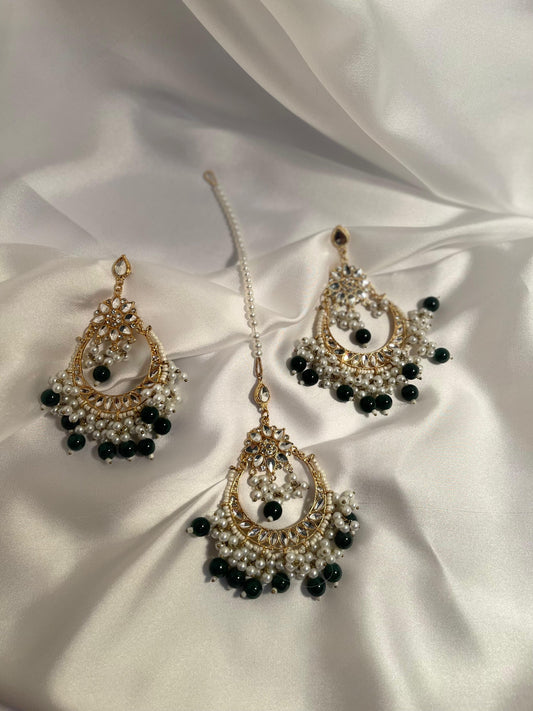 Nighat Set - Gold and Green