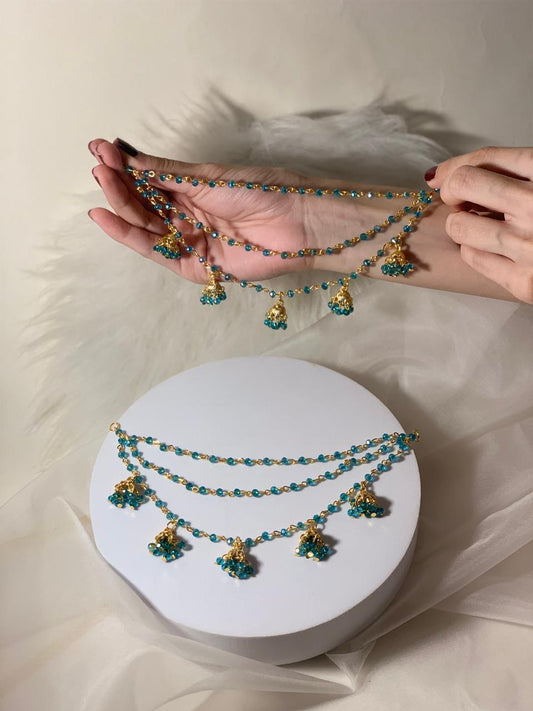 Jhumkay Waalay Saharay (Gold-Turquoise)