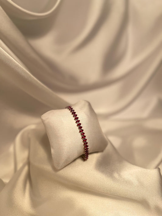 Maroon Gem Bracelet