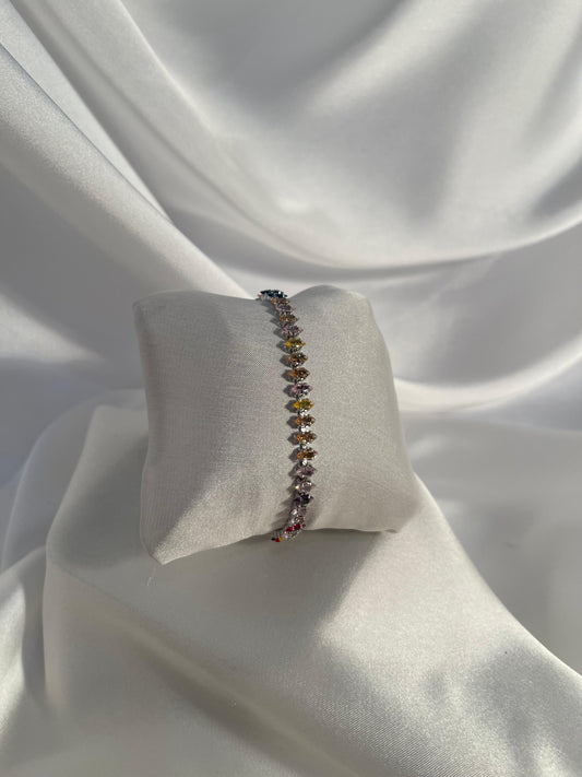 Multicoloured Gem Bracelet
