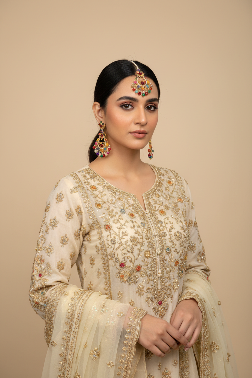 Aimen Bindiya Set - Multicoloured