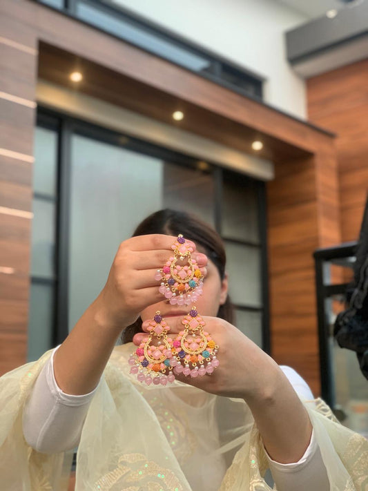 Aimen Bindiya Set - Tea Pink