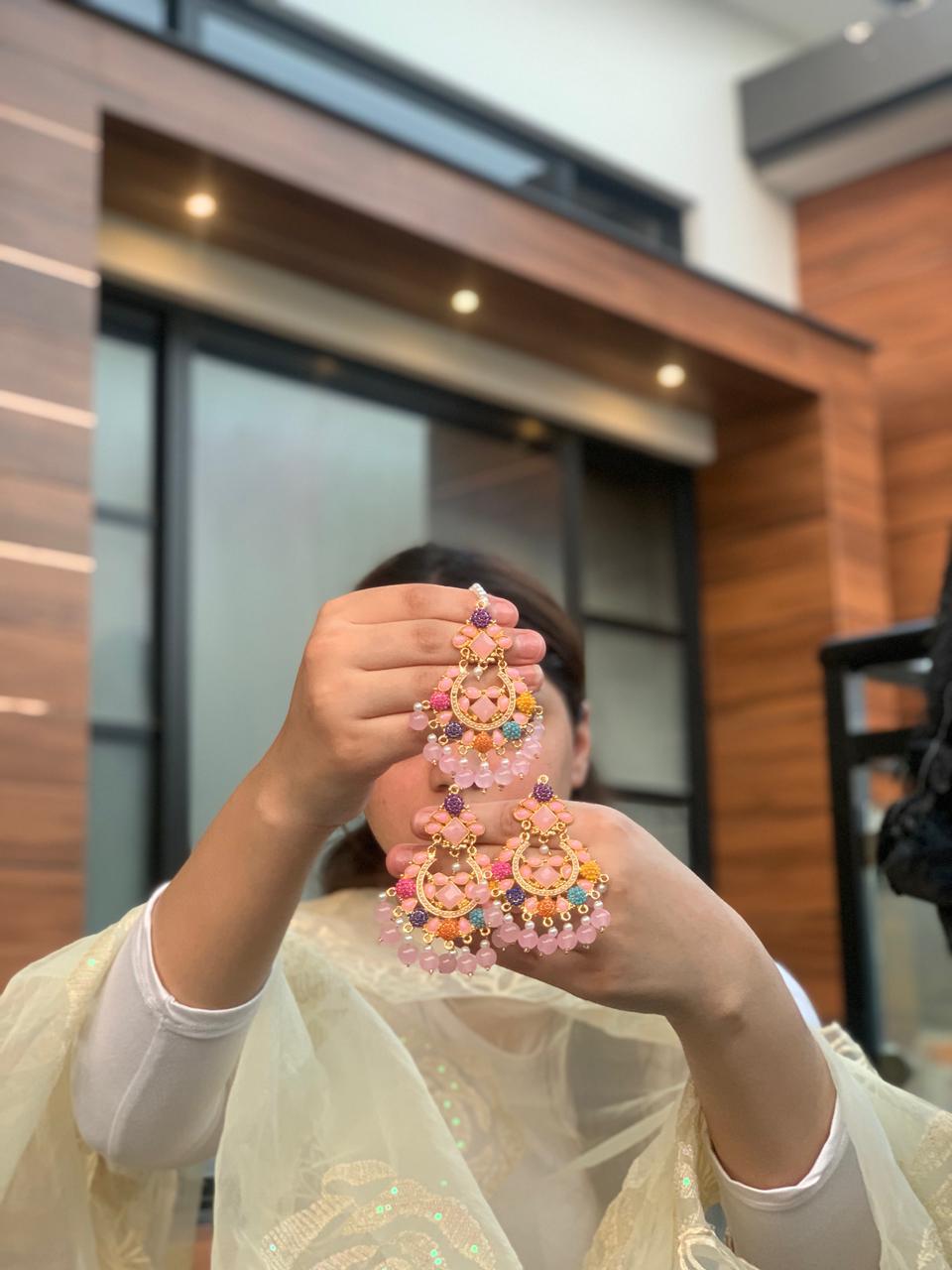 Aimen Bindiya Set - Tea Pink