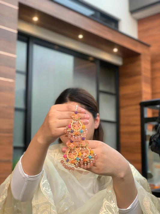 Aimen Bindiya Set - peach