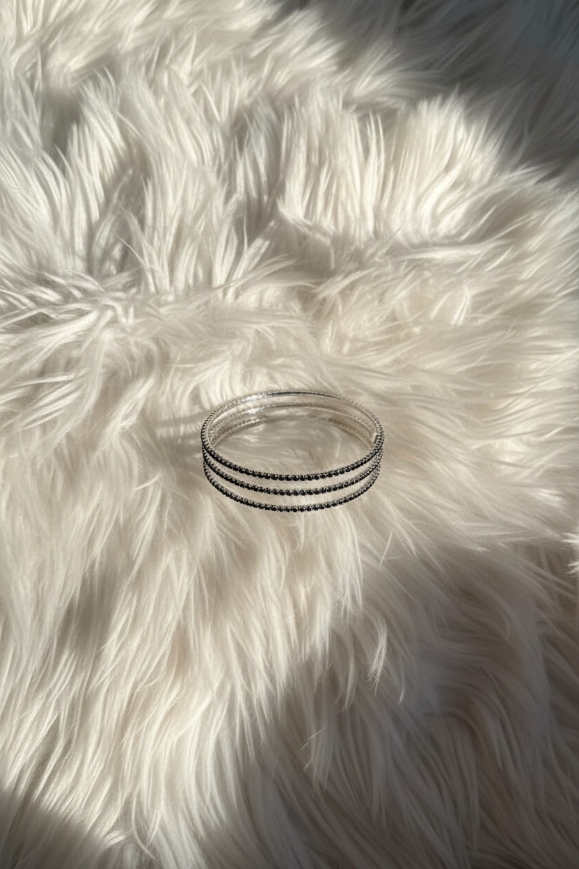 Three in one Bracelet - Black silver