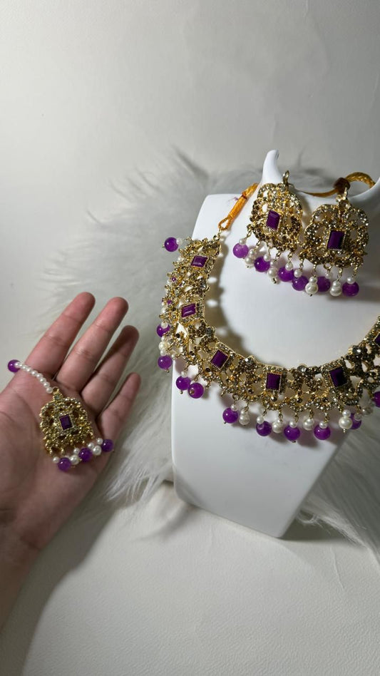 mahenur set - purple