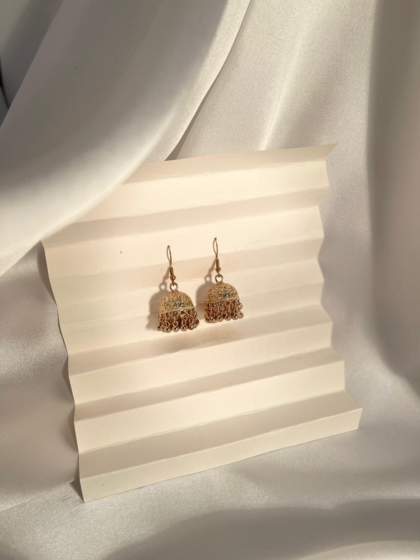 Tania gold Jhumki (gold beads)