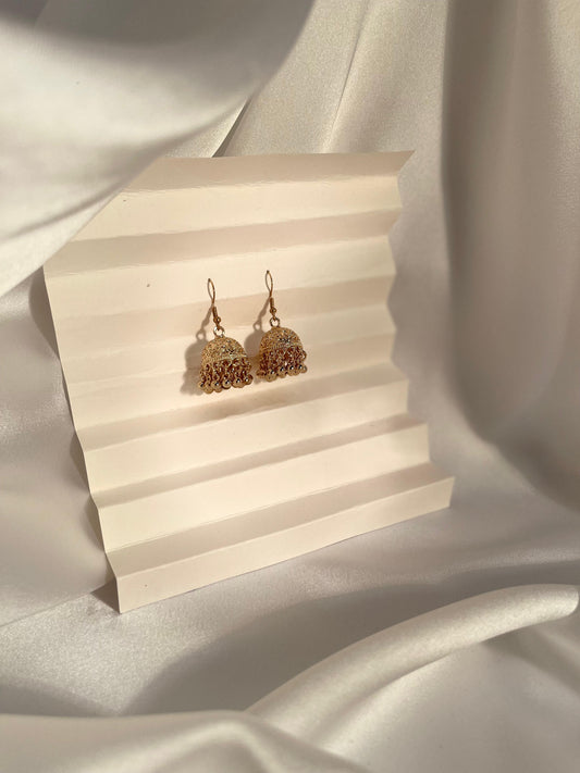 Tania gold Jhumki (gold beads)
