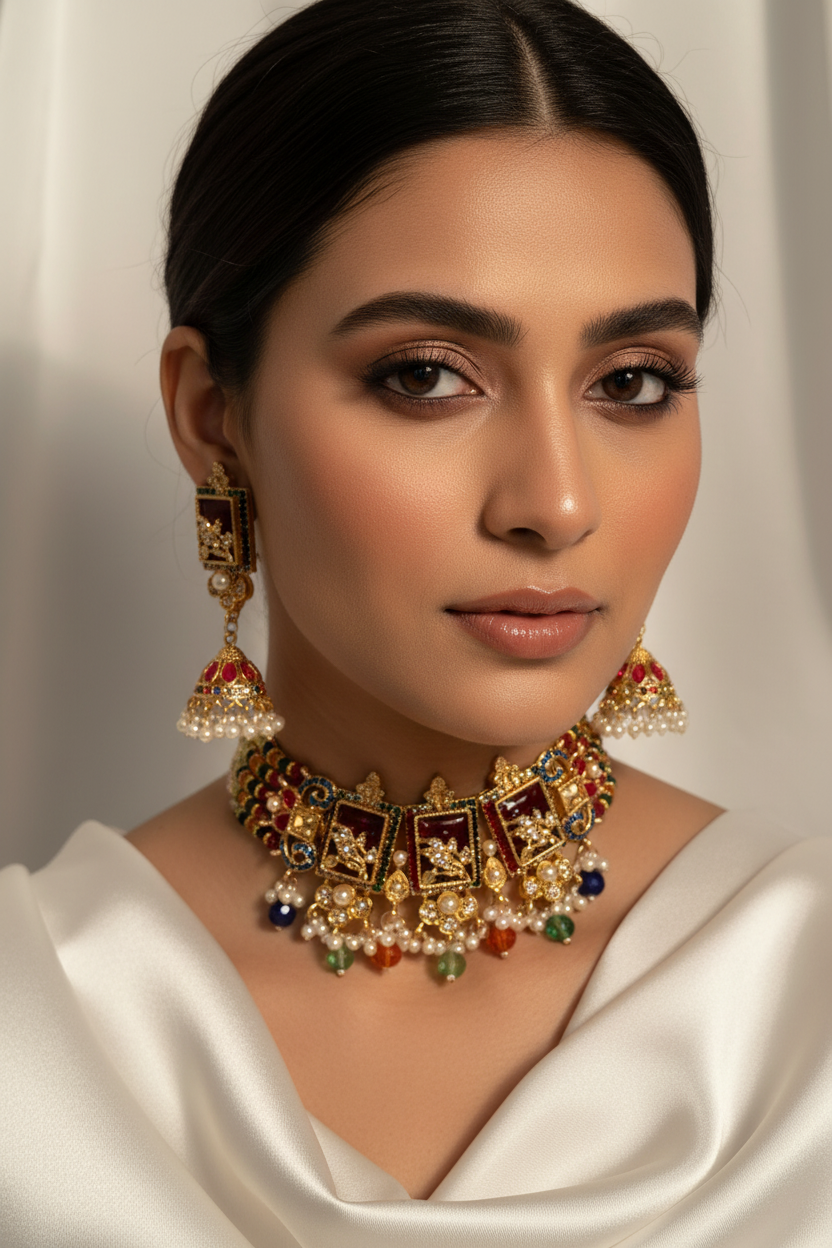 Teen Chakoor Choker Set (Multi)
