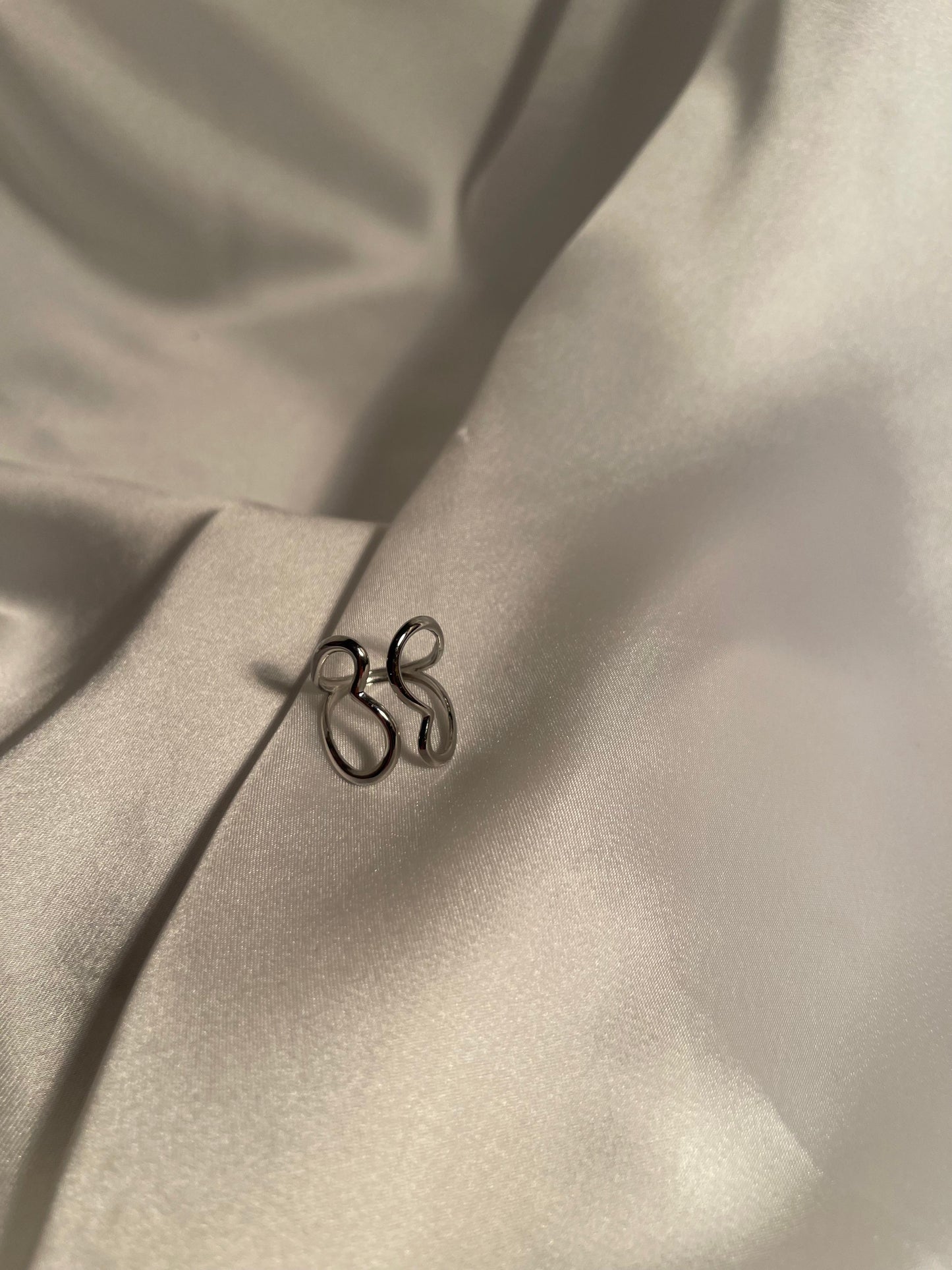 Silver Ring (double heart)