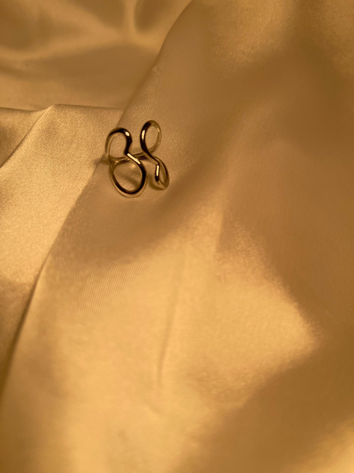 Silver Ring (double heart)