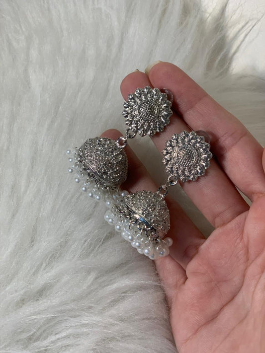 Durefishan silver chandi jhumki