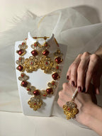 Aneela set - Maroon