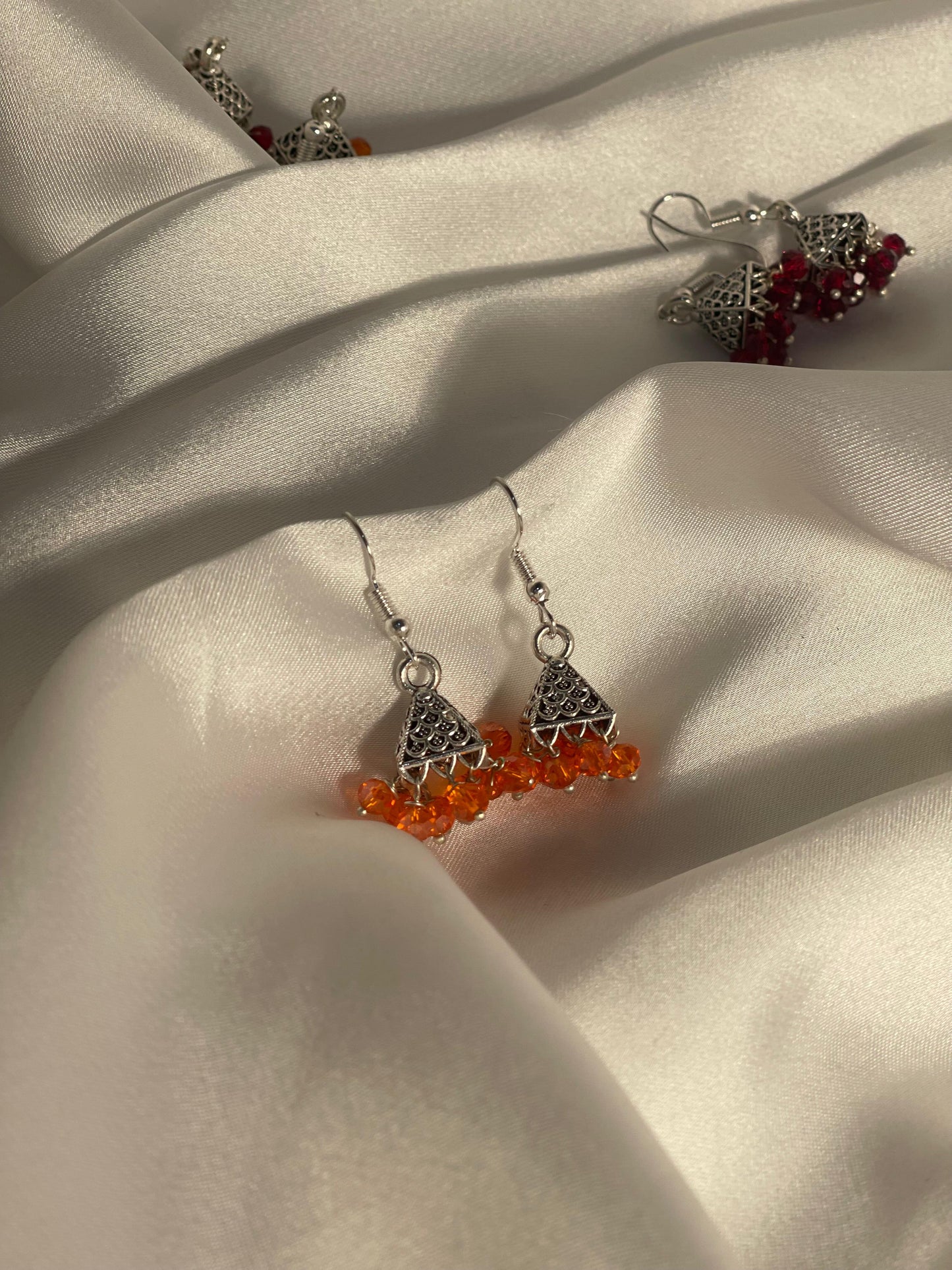 Triangular jhumki - orange