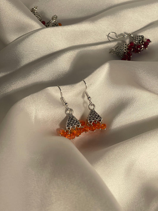 Triangular jhumki - orange