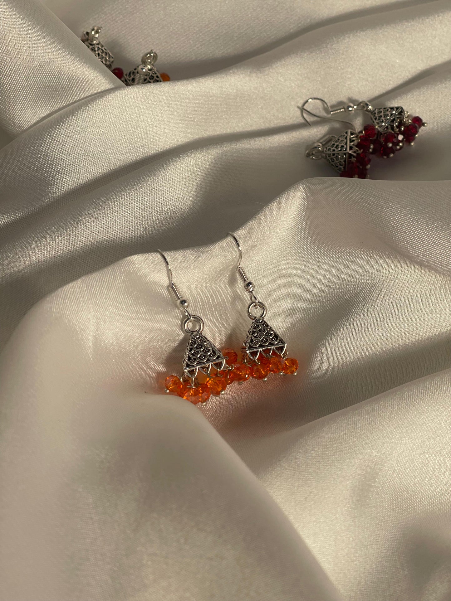 Triangular jhumki - orange