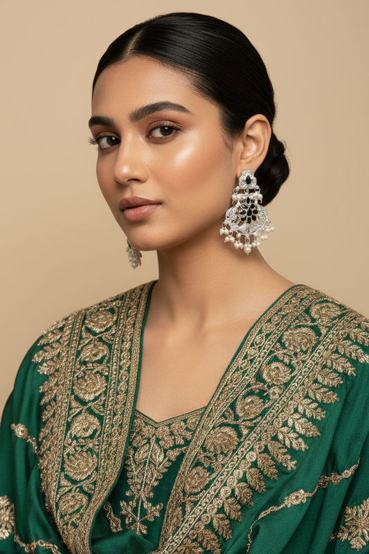 Mehwish chandi Safaid Motiya-black