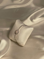 Phool bracelet silver-light lilac gem (oval)