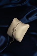 Phool bracelet silver-light lilac gem (oval)