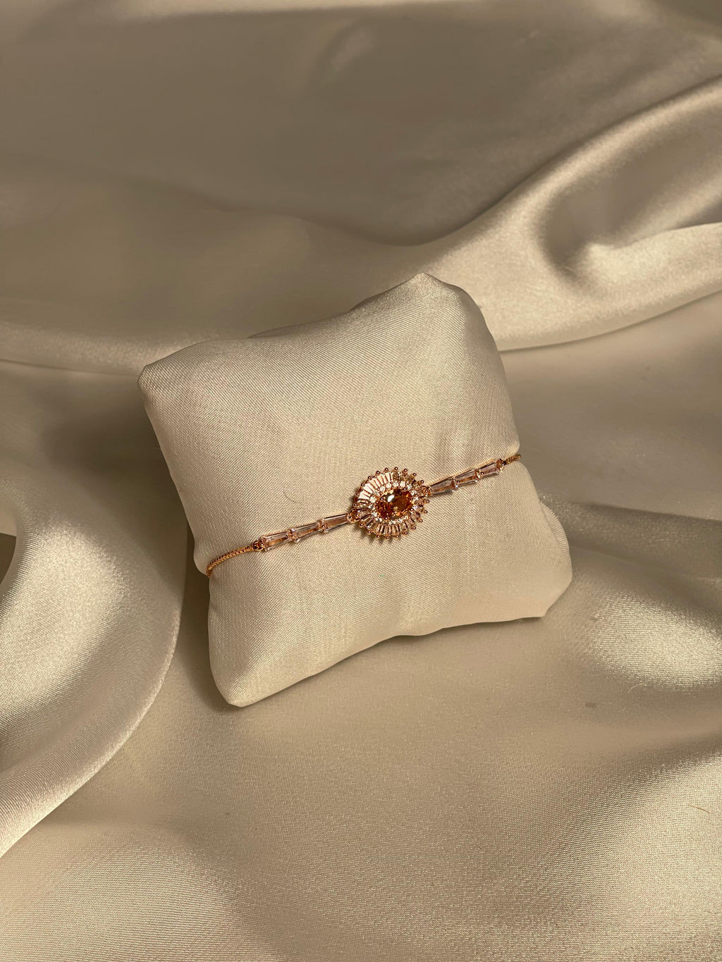Phool bracelet gold-clear gem(oval)