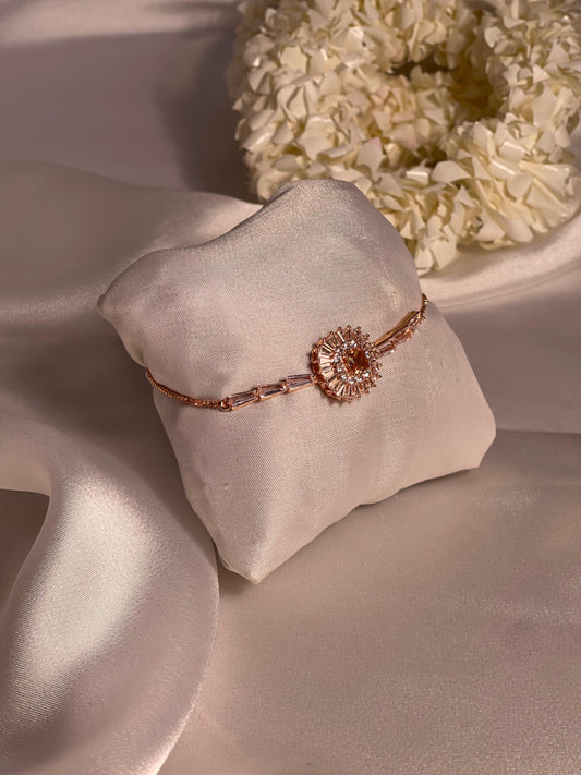 Phool bracelet gold -gold gem(square)