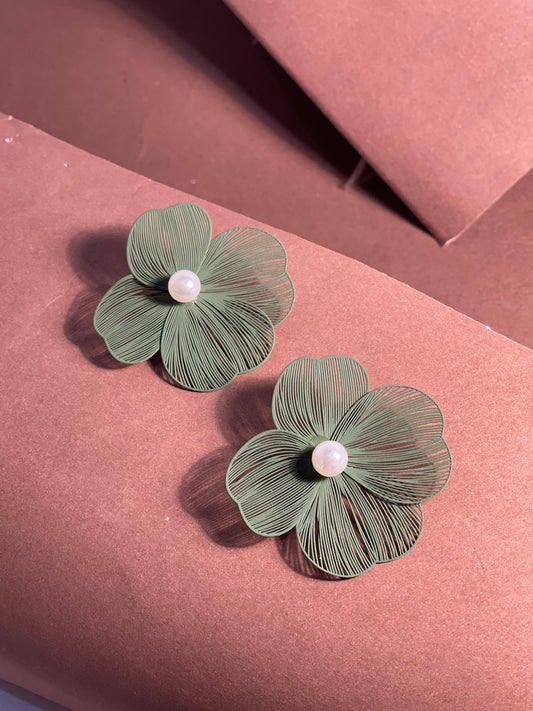 Floral Thread Dull Green