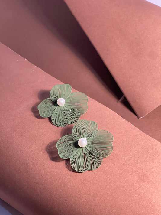 Floral Thread Dull Green