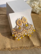 Suraj Mukhi Kundan (Gold And Yellow)