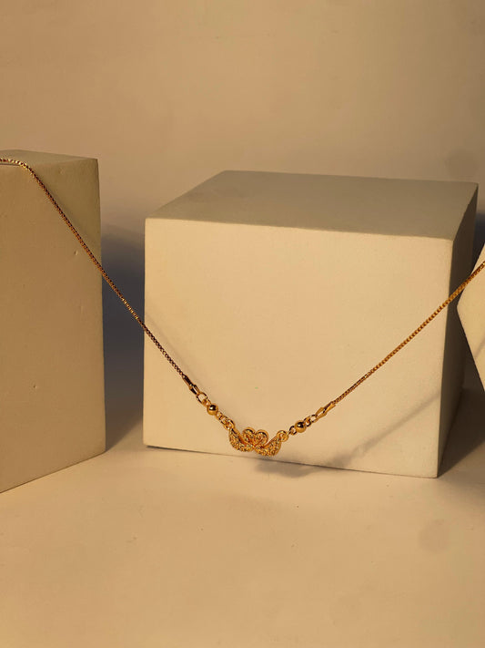 Gold Chain Locket (Swan)