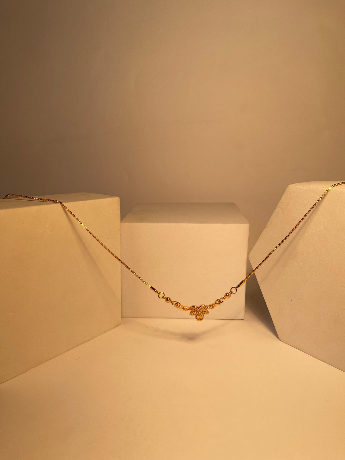 Gold Chain Locket (Tiny Bloom)