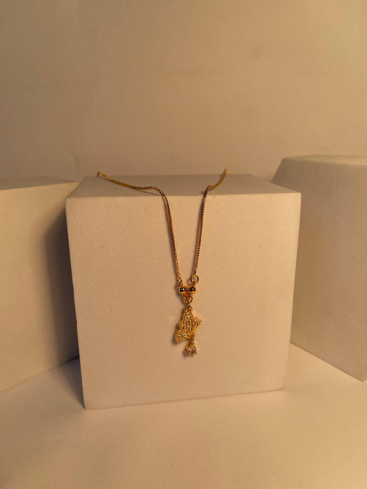 Gold Chain Locket (Clear drop)