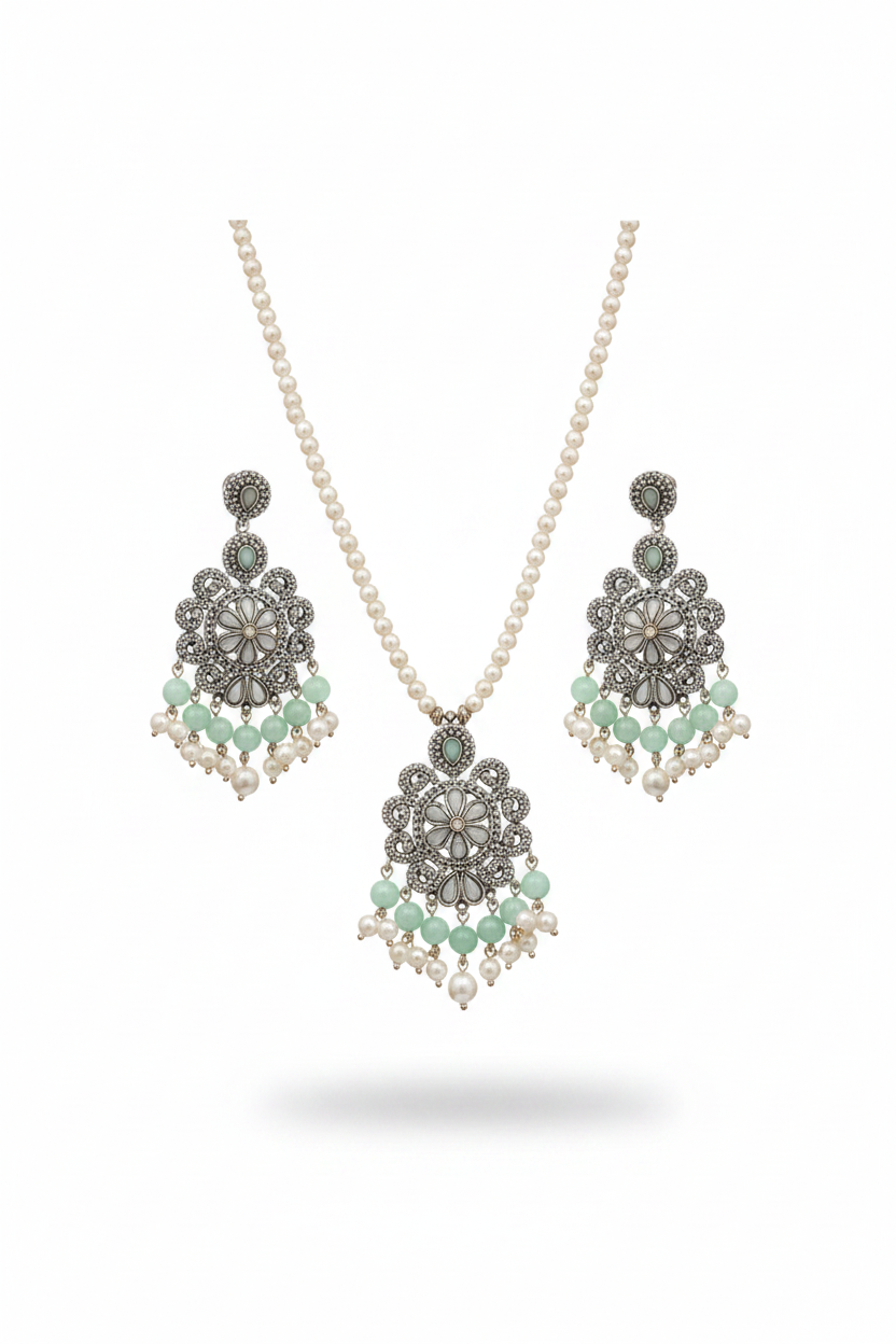 Shahi Collection Set- Aqua Beads