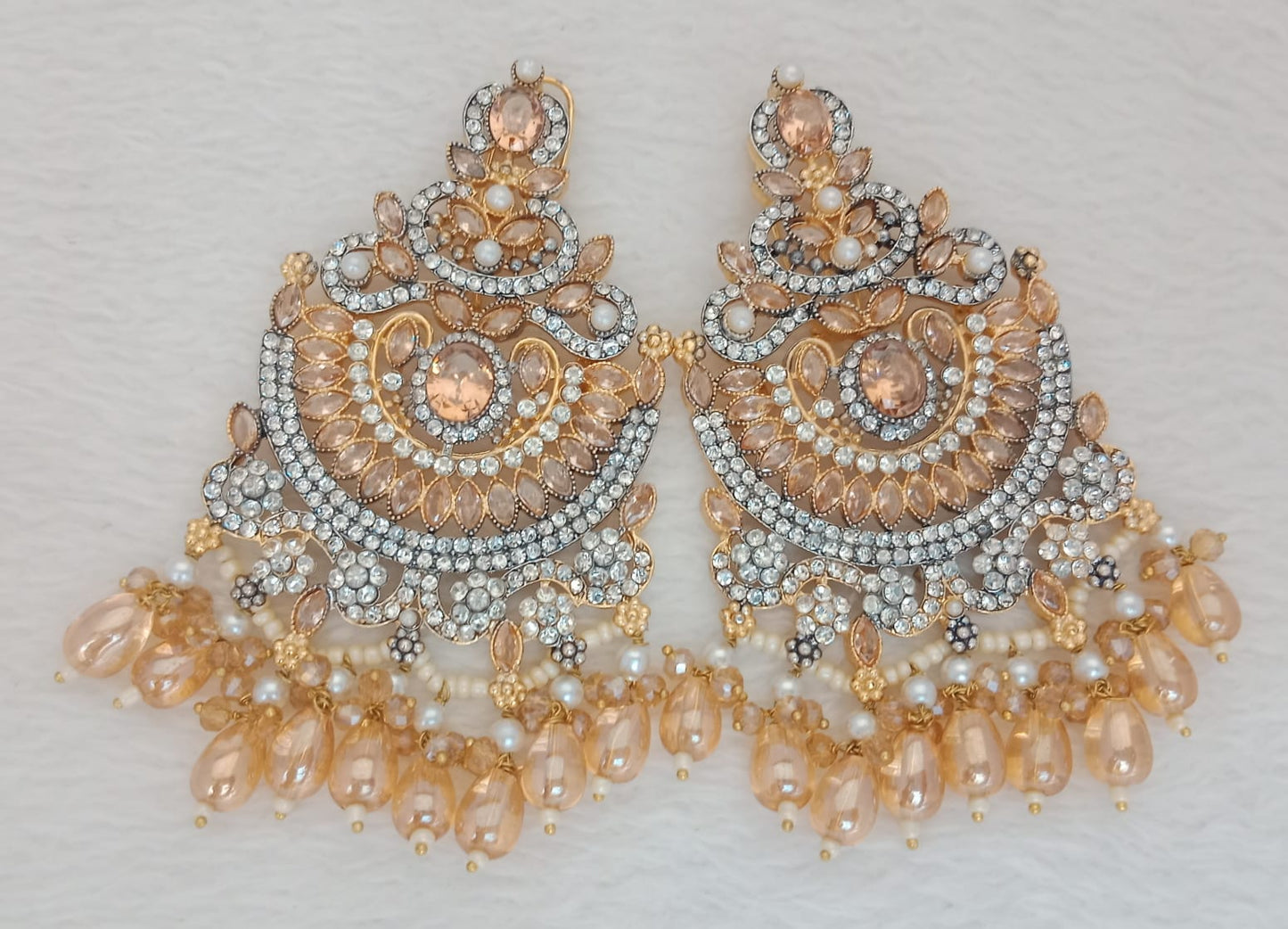 Shahi Earrings- gold beads
