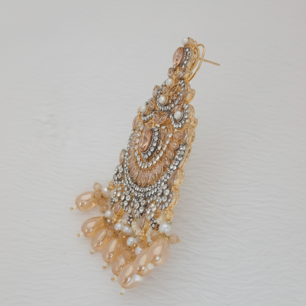 Shahi Earrings- gold beads