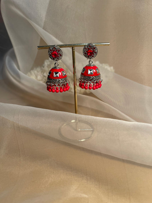 Sumaira Jhumki-red (Noor-Bano-Collection)
