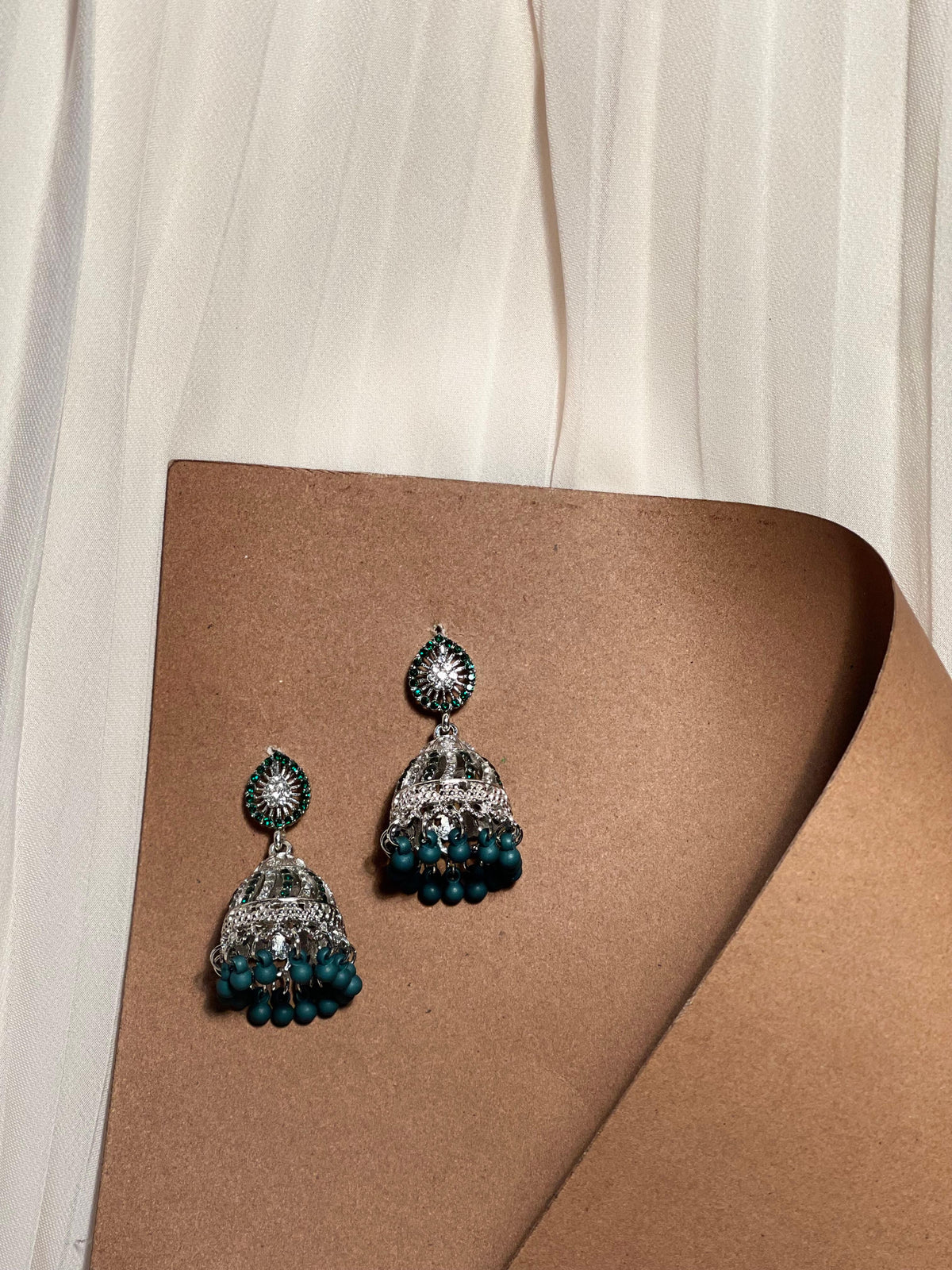 Saima Jhumki-green-(Noor-Bano-Collection)