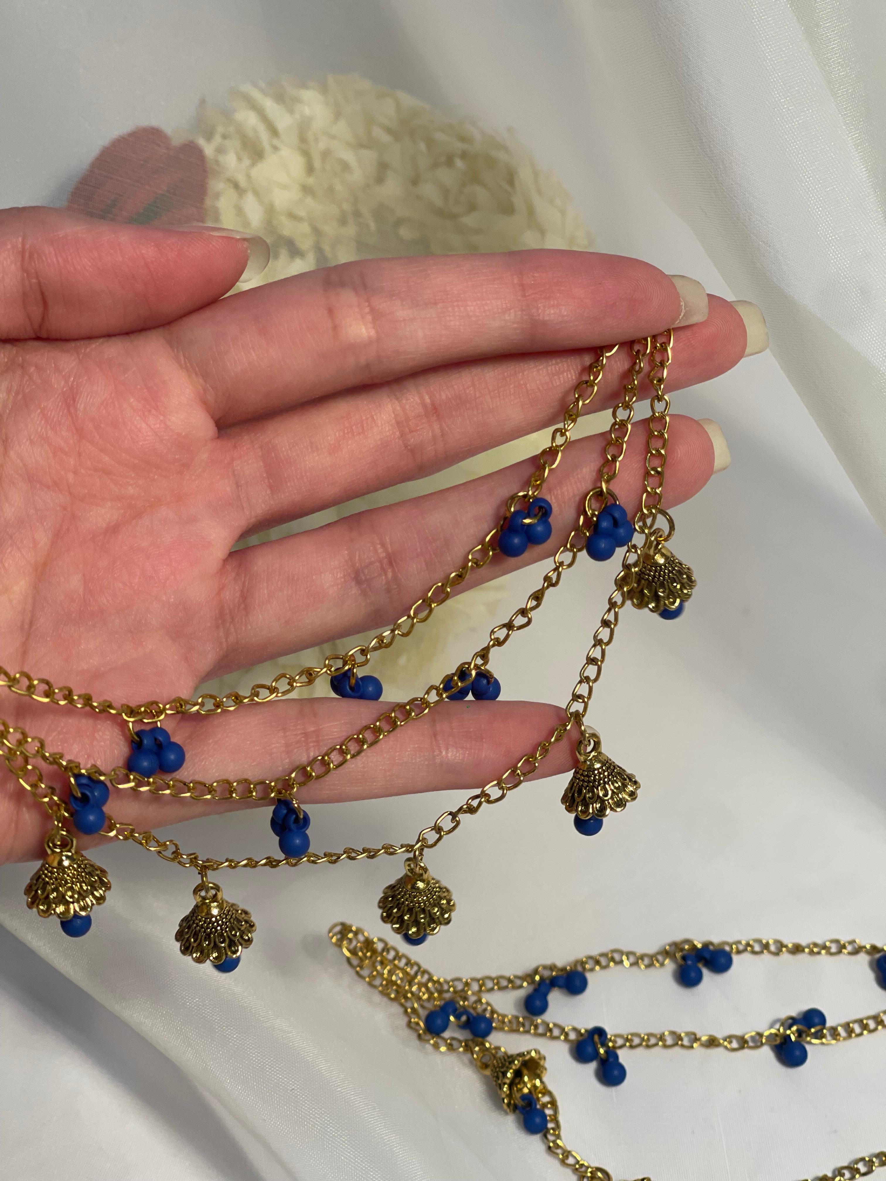 Jhumkay Waalay Saharay- gold and blue