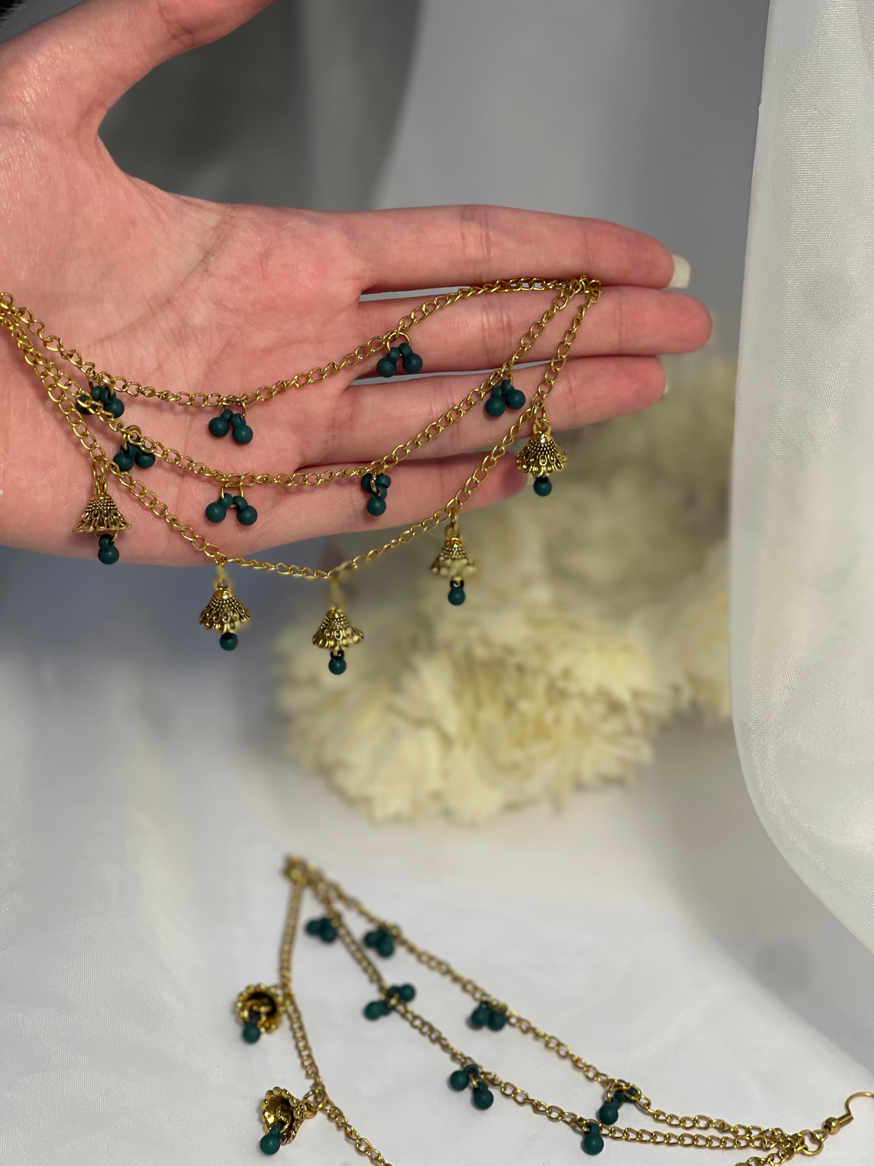 Jhumkay Waalay Saharay- gold and green