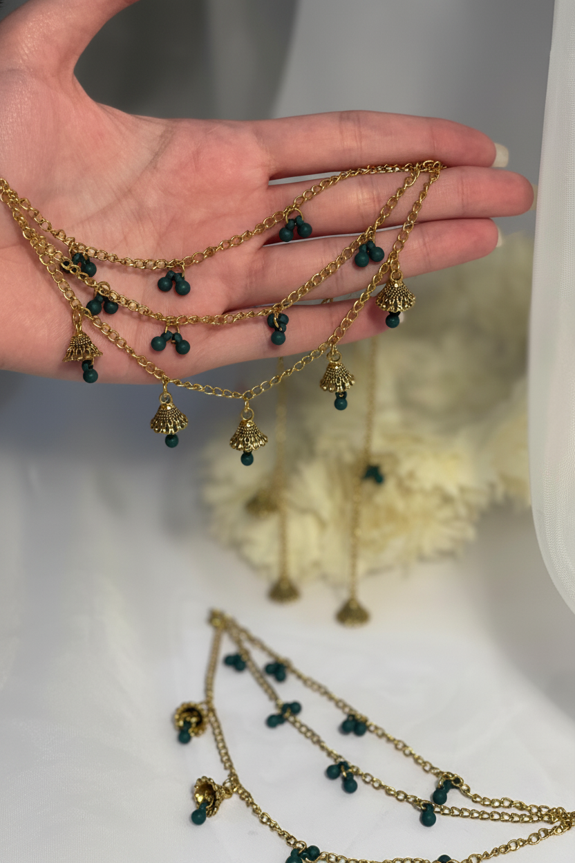 Jhumkay Waalay Saharay- gold and green