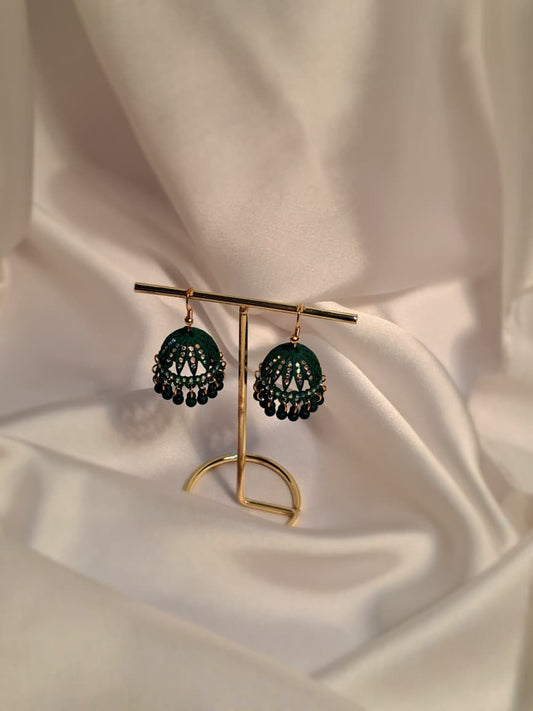 Matt sitara Jhumki-green(Noor-Bano-Collection)