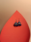 Char Pati Phool Jhumka-blue(Noor-Bano-Collection)