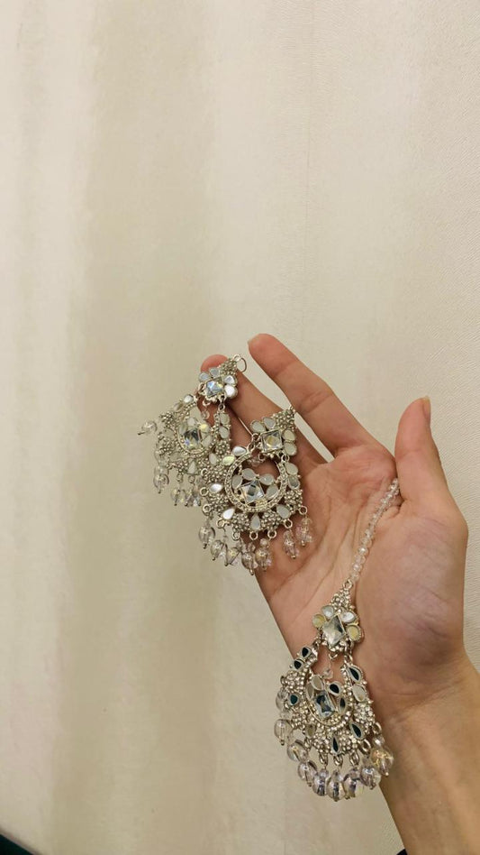 Aimen Bindiya Set - Silver