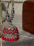 Bano bali - Silver and Red dotted