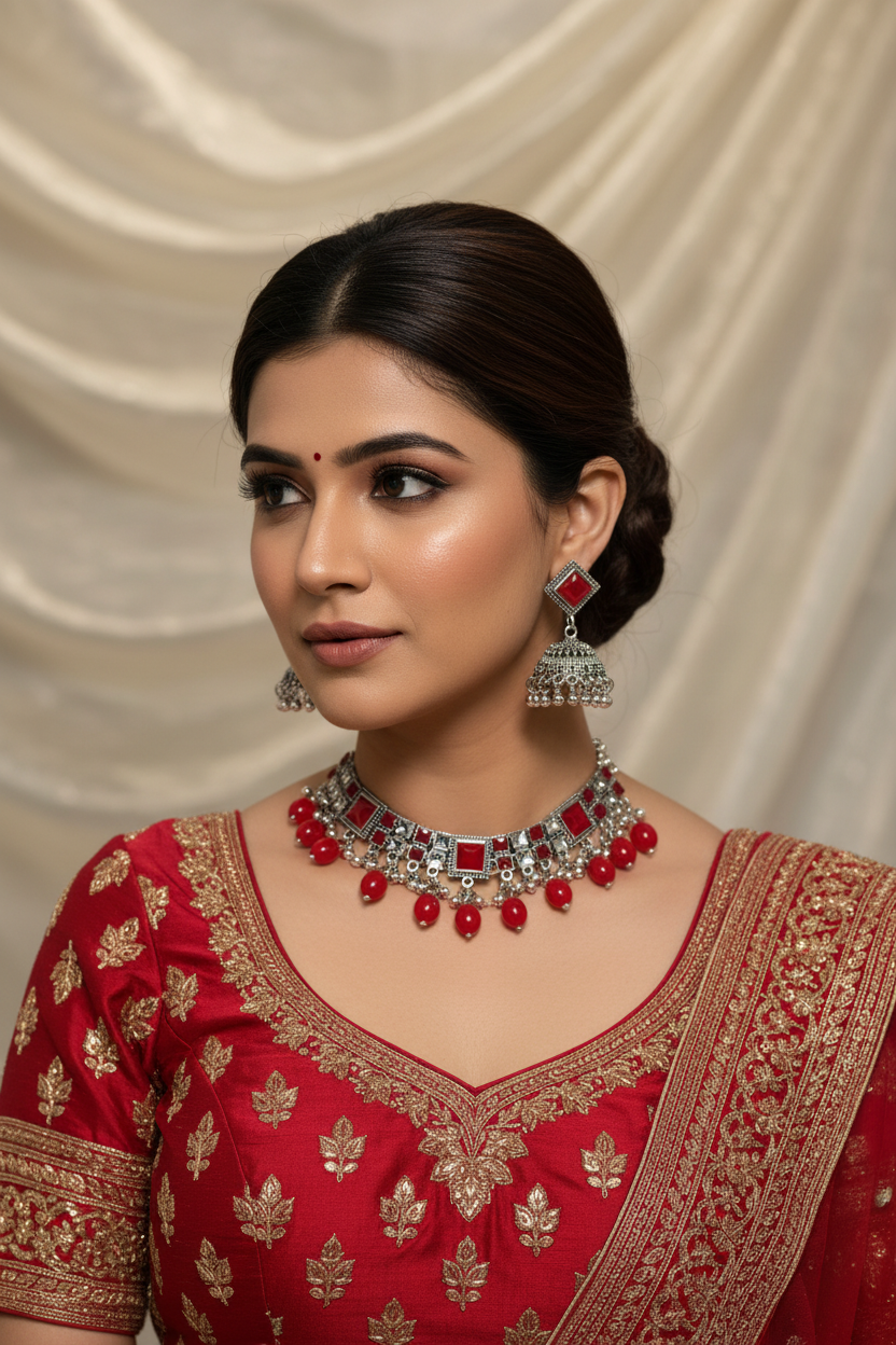 Chakoor Set-red(Gulbano Collection)