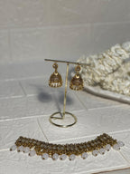 Booti Set-Gold with grey beads(Gulbano collection)