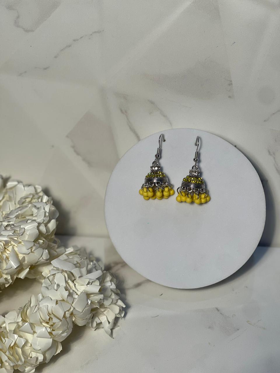 Mini chandi With yellow beads(meharbano collection)