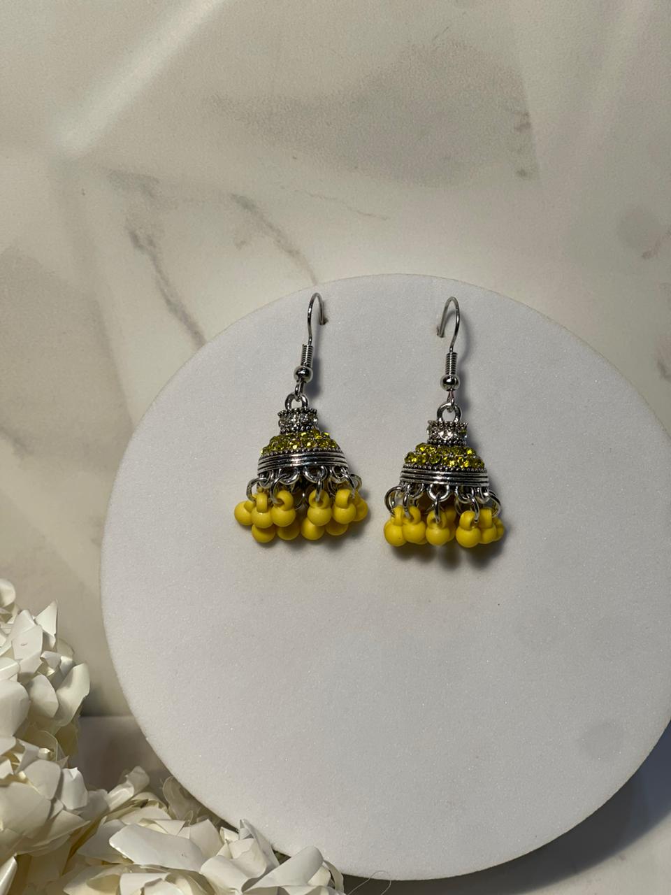 Mini chandi With yellow beads(meharbano collection)