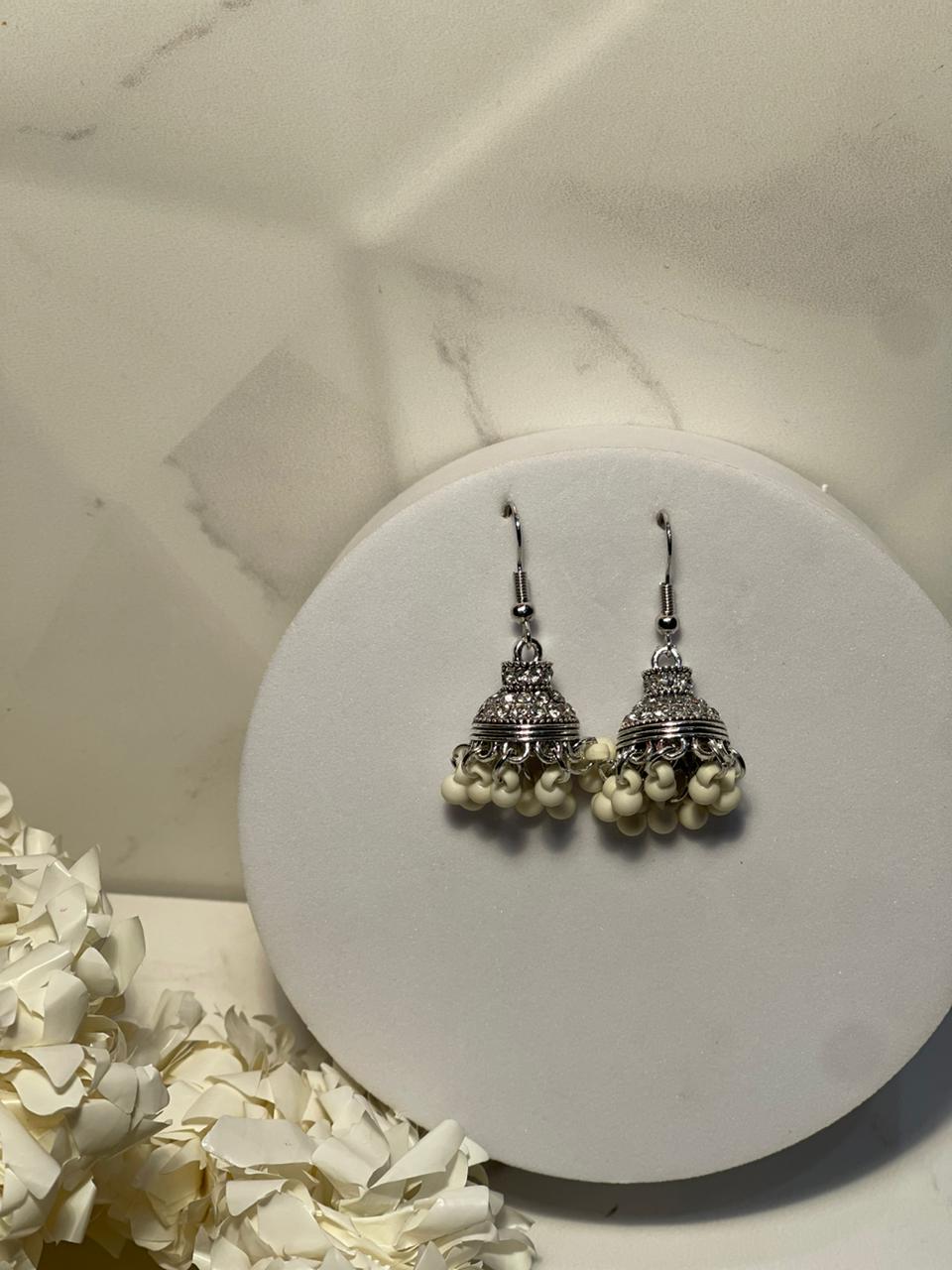 Mini chandi With white beads(meharbano collection)