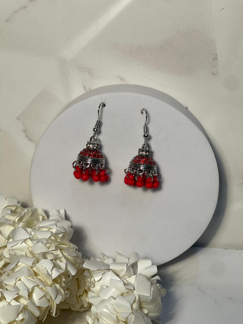 Mini chandi With red beads(meharbano collection)