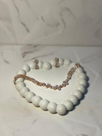 Chamak Phool Set Gold(meharbano collection)
